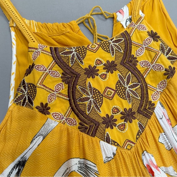 Anthropologie whimsical koi print maxi dress, M. - Picture 7 of 9